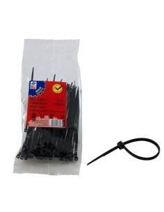 Fischer group Serre-câbles Nylon 2.5x120 mm 100 unités Noir Bricoinn